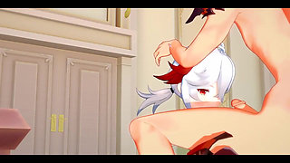 Genshin Impact Hentai - Tartaglia and Kazuha Hardsex - Japanese Asian Manga Anime Film Game Porn