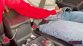 On the Highway I Make the Uber Driver Cum