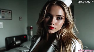 Hot Nurse Came To Take My Tests, But Took My Cock In Her Mouth, Fucked All Her Holes And Cum In Her Pussy [Ai Generated]