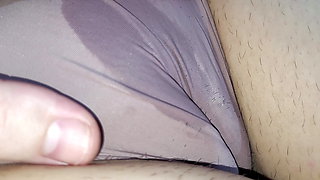 I spit and Rub Amazing Cameltoe Pussy of My Friend's Wife