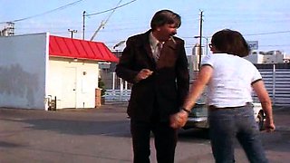 Horny blonde outdoor anal sex