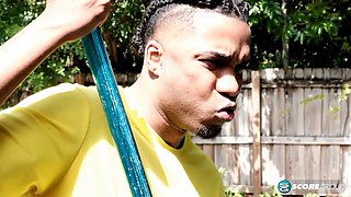 In her comeback XXX scene, Alana Luv, now 41, sucks and fucks the pool boy
