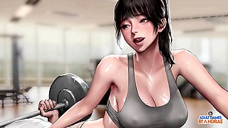 Smashing Airi in the gym with a secret twist