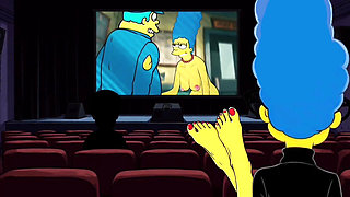 Tarantino Parody. Once Upon Time a... Housewife Mrs Sinpsom Teases with Dirty Feet. Cartoon Foot Fetish