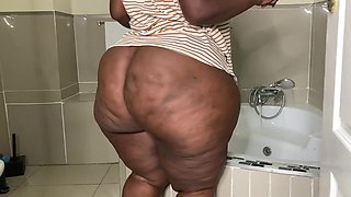 Lustful black BBW solo porn emotional scene