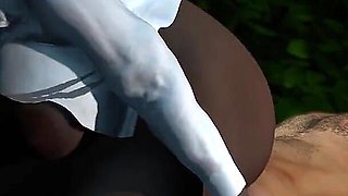 Thick Booty Ebony GILF Rides Some Thick White Cock