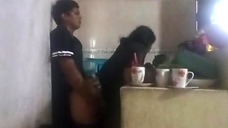 Maid Fucked in the Kitchen (my Wife Almost Found Us Out)