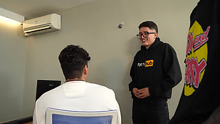 Nerdy Men Fuck Their Latina Boss with a Giant Ass and Fill Her Pussy and Face with Cum