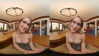 Teasing at work with sandy-haired Octavia Red hits its peak