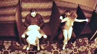 Strippers dance in the semi private room