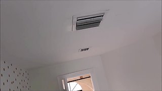 My hot brunette stepsis with big ass comes to my bed and starts pleasing my cock with a handjob. Then she spreads her legs and begs me to pound her pussy