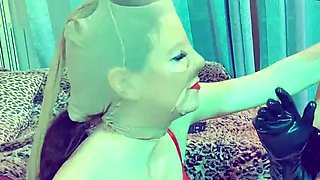 DEEPTHROAT SMOKING lesson for SISSY latex slave