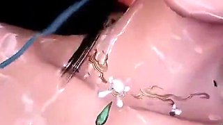 3D Skinny Asian Babe Naked Her Boobs Got Fucked by Two Big Cock
