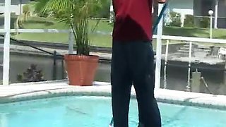 Desirae Spencer fucks pool guy: Big Tits, Big Ass  Blowjob Porn