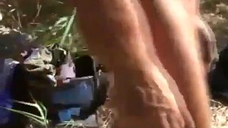 Husband offers wife to strangers on the beach