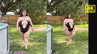 Amateur wife with big natural tits and curvy body in HD