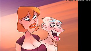 Controversial animation! Taut lil' fuckbox couldn't treat the elder stud's phat salami!