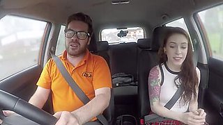 Driving student redhead babe public fucked outdoor