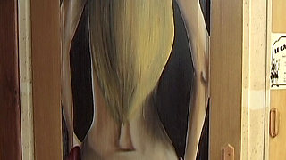 French bitch in stockings takes a big dick in her tight asshole