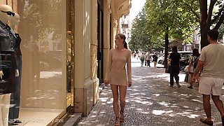 AMoral teen girl mind-boggling public nudity