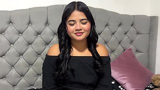 My Hot Plumpish Brunette Stepmom Asked Me To Cum Her Hard & Cum On Her Little Titties