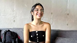 Petite Latina teen fucks at the casting