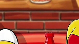 Married Housewife Gets Fucked in a Dirty Toilet. Cartoon Parody