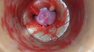 Camera Inside Deep Pussy Captures Very Huge Ejaculation of Sperm ASMR