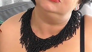 45 Year Old Mature BBW Anna Gives JOI and Plays with Her Fat Pussy