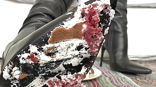 Smoking Mistress and Delicious Dessert From Boot Soles, POV Clip, Lady Victoria Valente