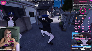 Cute Pervert Streamer Playing Secret Flasher Manaka Hentai Game Masturbation