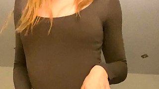 Blonde tight pussy babe solo toy fun in glamour masturbation