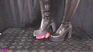 Quick Draining in Dirty LaModa Boots - Cock Balls Crush Trample, Shoejob, Bootjob, CBT, Ballbusting, Trampling, Stomping