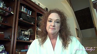POV : Your Step-Auntie Ginger Caught You Jerking Off, Lends Her Services Instead