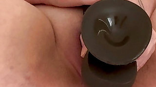 She really enjoyed her big black dildo
