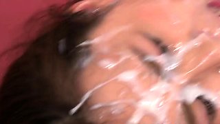 Asian nymph Aoi Mizuno in bukkake porn scenes for Japanese