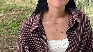Tourist Girl Has Been Fucked in a Wood. Outdoor Sex with a Pretty Stranger
