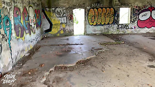 Hot German Miley Weasel Risky Sex in Public