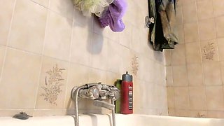 Your Beautiful Italian in the Shower with Her Big Hairy Pussy
