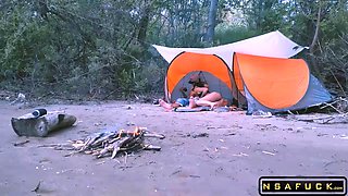 Hot Outdoor Camping Blowjob on the Beach