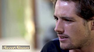 Sweet sinner - innocent stepbrother gets pulled into intense, golden shower with his fellating hot sister in law