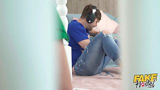 Faux hostel - jizz and climax squirt pranks turn into an anal internal cumshot enjoy story for short hair babe