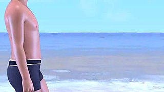 Adventures of Willy D: girl with huge boobs, a beach deepthroat and throat pie ep 25