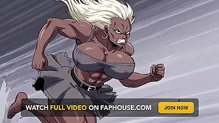 Ai Athletic Women in Cartoon Scenes