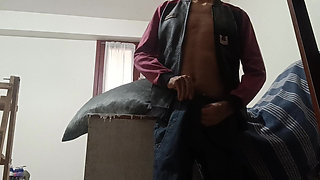 Twink plays with his cock