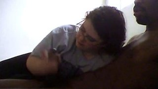 BBW Autumn's Interracial Blowjob