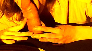 Czech amateur blowjob and fucking POV in public