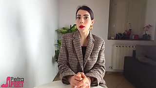 Petra Feet Seduces Stud with Her Yellow Soles on His Face - Foot Fetish MILF Tease