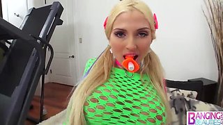 Christie Stevens Anal Gape Fuck - Blonde Babe Rough Deepthroat & Cum in Mouth