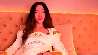 Big Tits Shemale Masturbate her Big Cock